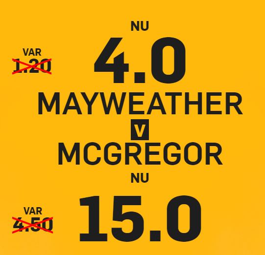Mayweather vs McGregor Betfair