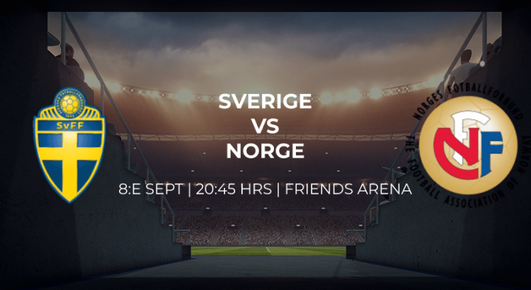 Sverige möter Norge den 8.9 på friends arena