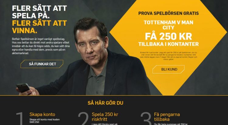 Betfair spelbörsen PL 250 kr Tottenham vs Manchester City - edited